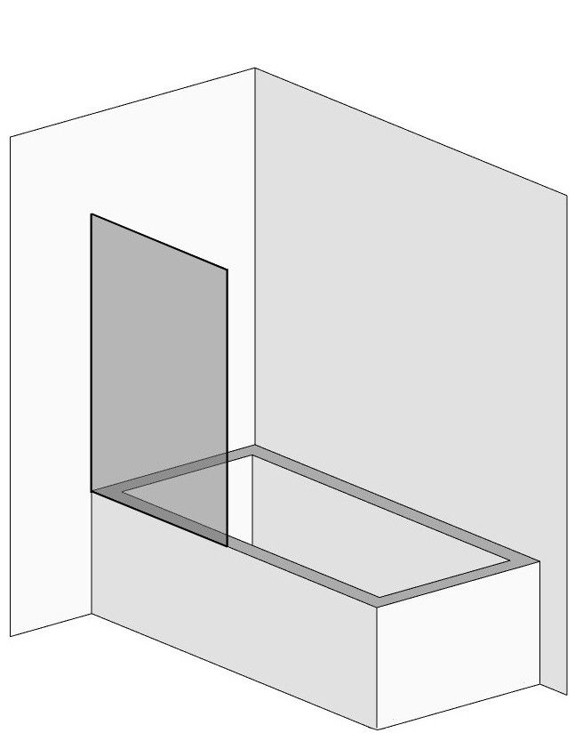 Duschabtrennungen auf Badewanne ESG-Glas
