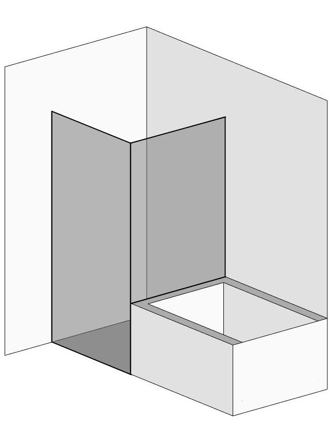 Duschkabine an Badewanne frei konfigurierbar