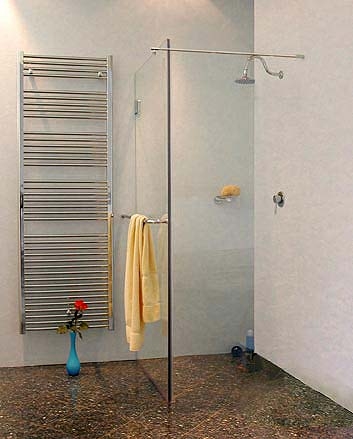 Bodengleiche Walk-In-Dusche ohne Tür