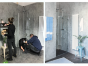 Modernes Badezimmer-Design mit Nischendusche