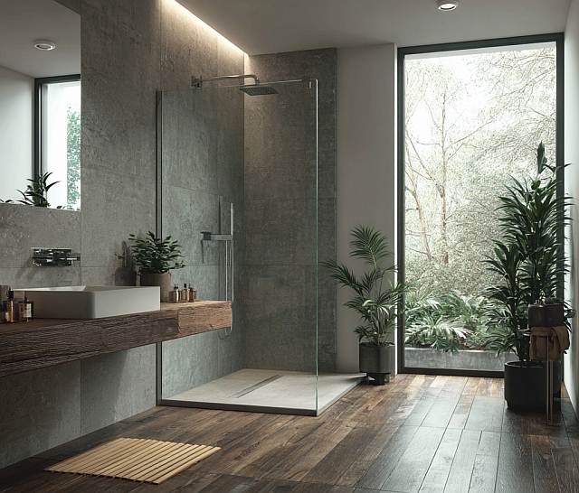badezimmer mit offener dusche walk in