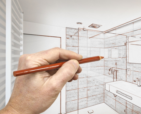 dusche ausmessen planung skizze