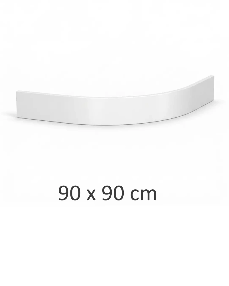 Schürze für Duschwanne weiß Viertelkreis 90x90cm