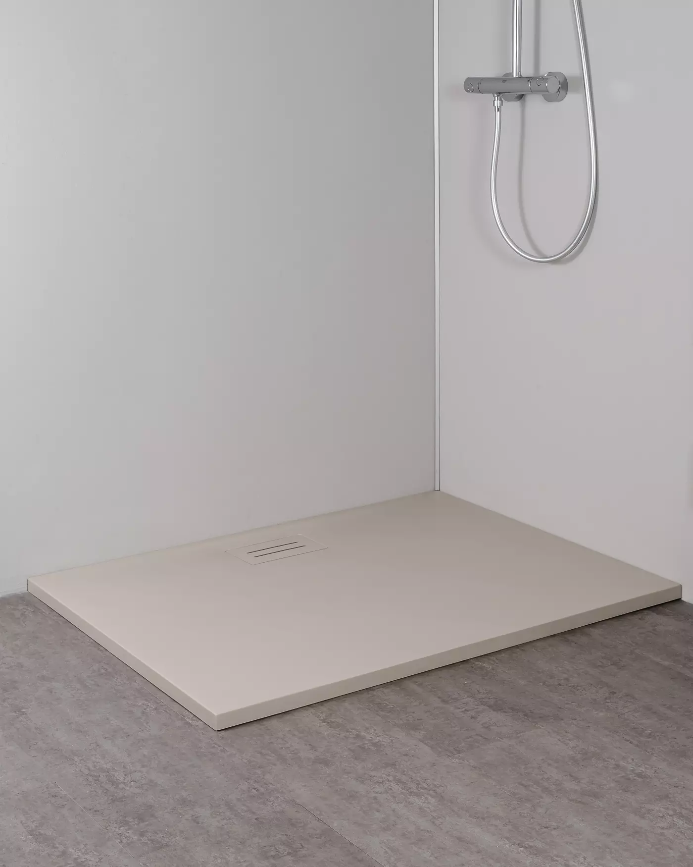 Dusche, Duschtasse, Duschboden, Fliesenboden, Wandduschsystem