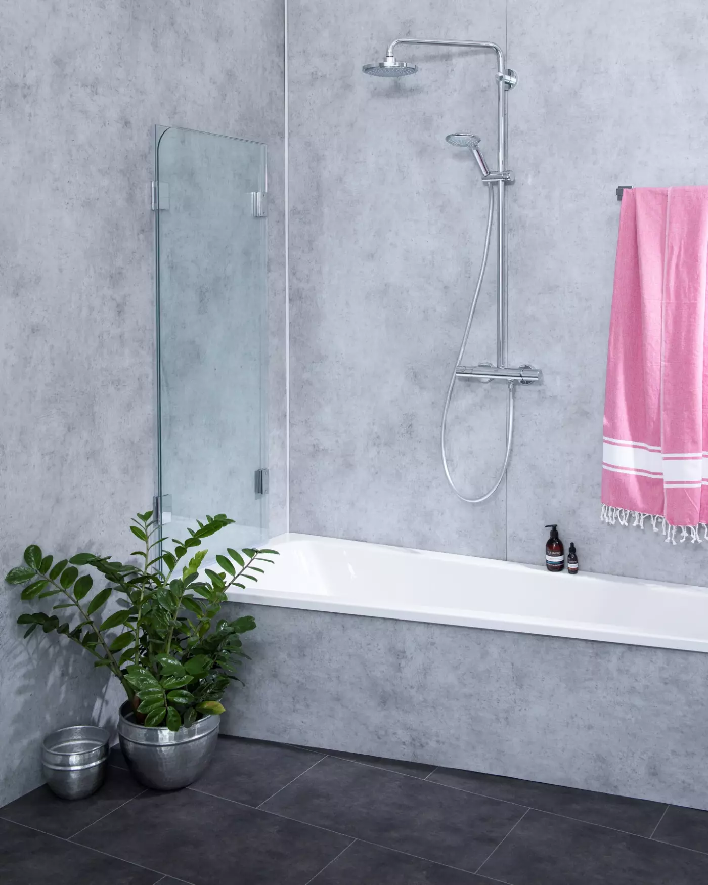 Badewannenaufsatz 2 Flügel Höhe 150cm