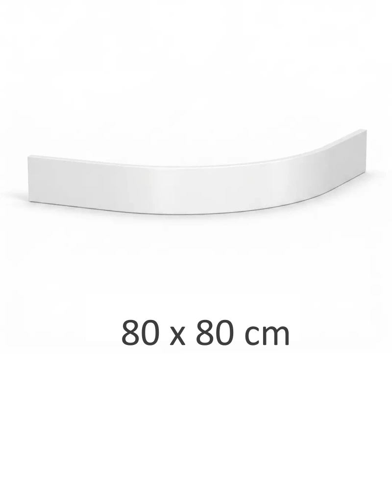 Schürze für Duschwanne weiß Viertelkreis 80x80cm