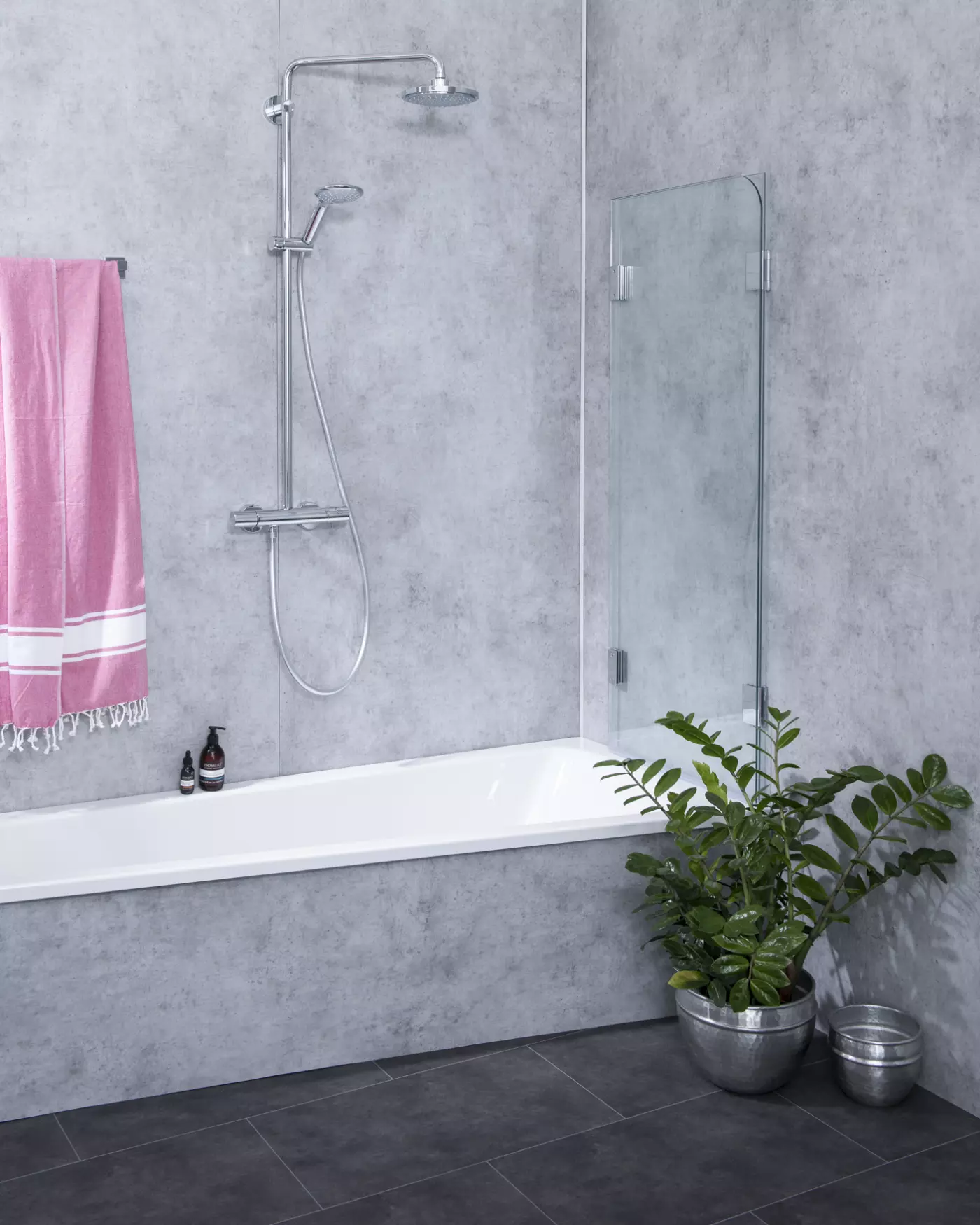 Badewannenaufsatz 2 Flügel Höhe 150cm