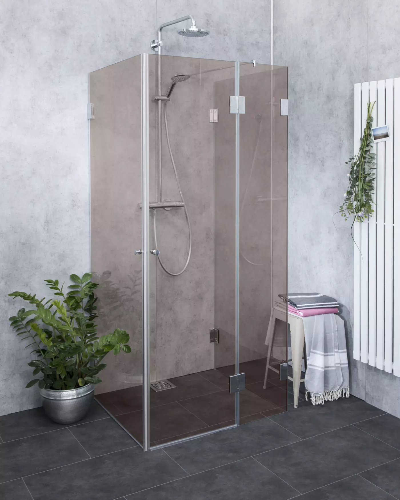 U-Form Duschabtrennung nach Maß U-Dusche