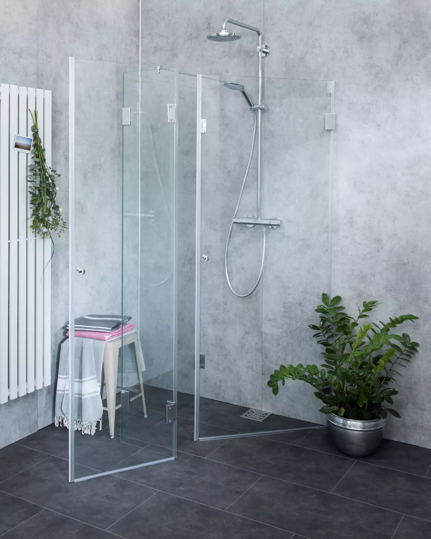 Bündige 3-Seiten U-Dusche