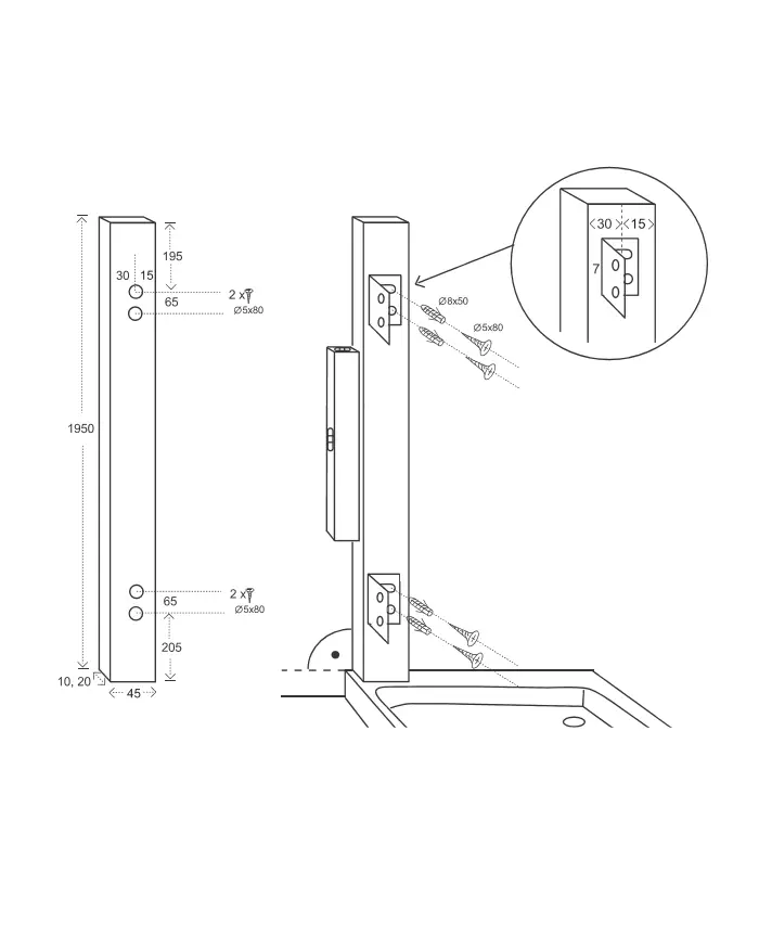 Wandverbreiterungsprofil 1cm für Dusche chromfarben