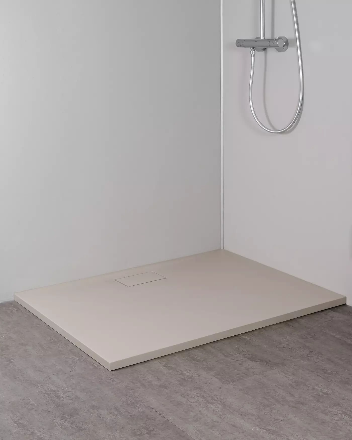 dusche, bodenplatte, bodenablage, handbrause, duscheinsturz