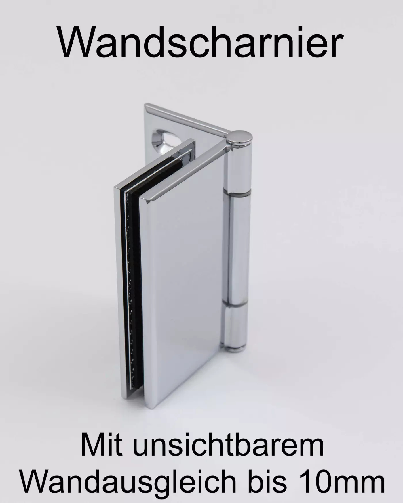 Eckdusche mit Innentür und Tür an Festteil
