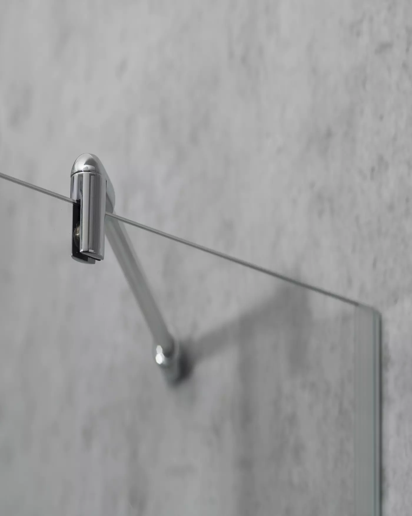 Wandarmset über Eck für 6/8mm Dusche, Chrom L=40cm