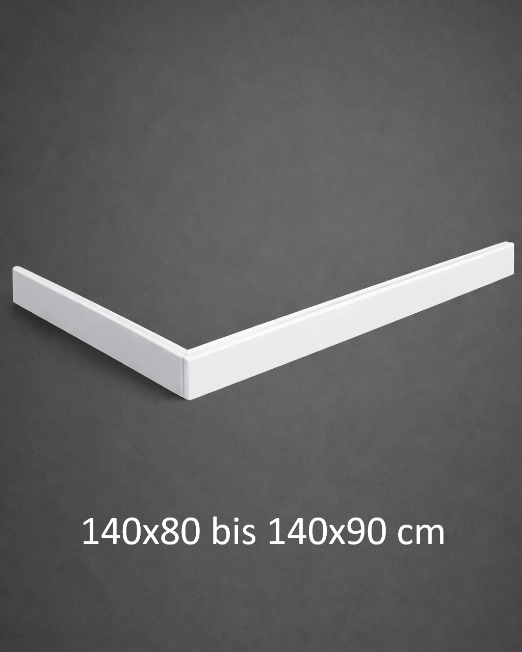 Schürze für Duschwanne weiß Rechteck 140x90cm