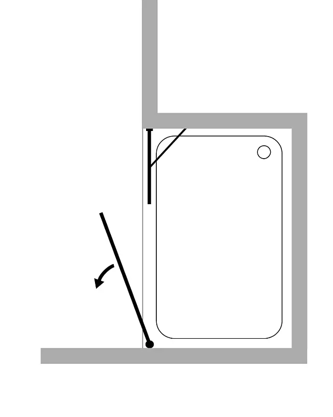 Duschabtrennung für Nische ab 110 cm
