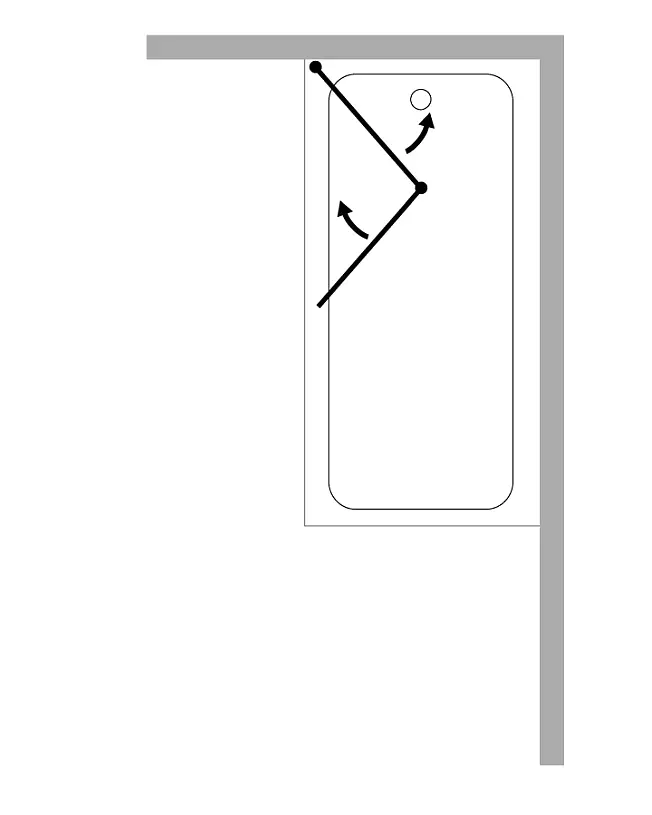 Badewannenaufsatz 2 Flügel Höhe 150cm