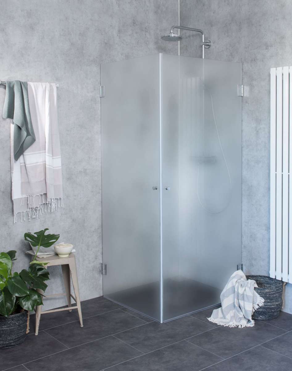 Duschabtrennung Milchglas: satinierte Glas Dusche