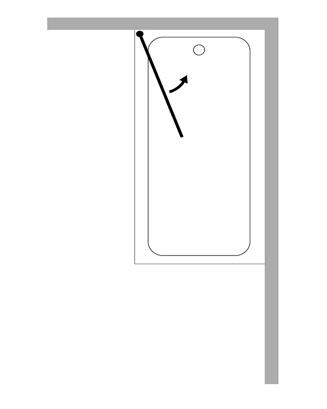 Badewannenaufsatz 1 Flügel Höhe 150cm