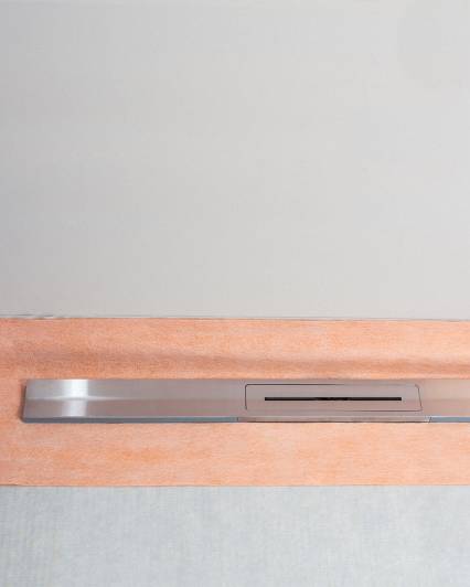 combia duschrinne v-form mit ueberlappender dichtmembran