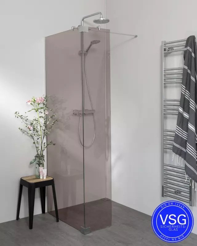 Duschwand, Glaswand, Duschkabine, Eckdusche, VSG-Sicherheitsglas