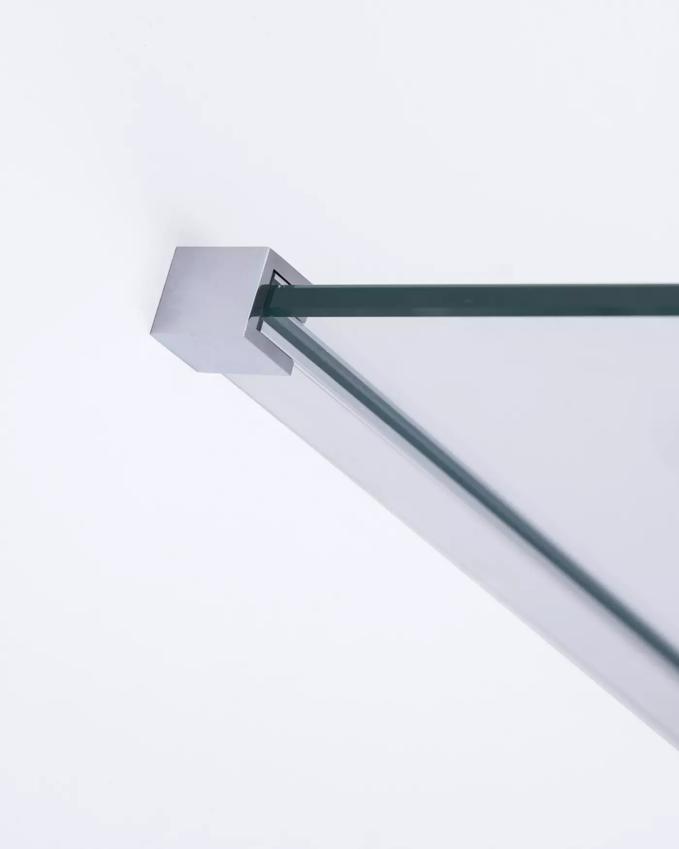 Teilgerahmte Eckdusche100x90 Pendeltür an Festteil und Festwand & Duschwanne