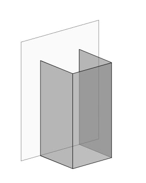 U-Form Duschkabine