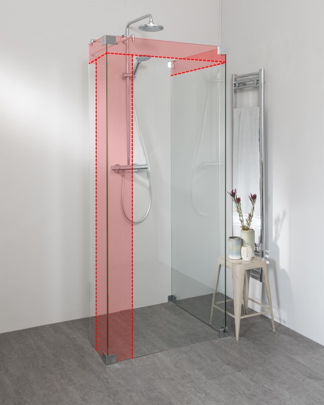Walk In Dusche U-Form Maßanfertigung