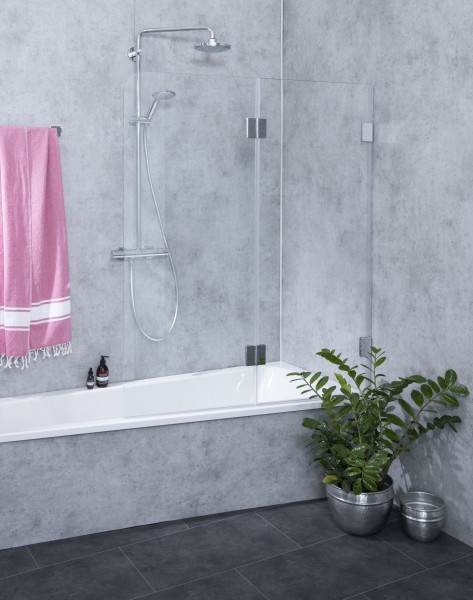 Badewannenaufsatz 2 Flügel Höhe 150cm