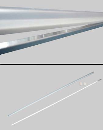 Duschen-Schwallleiste gerade für 6mm Glas, chromfarben, L=112cm