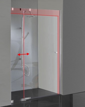 Duschtür Glas Sondermaß Hebemechanismus