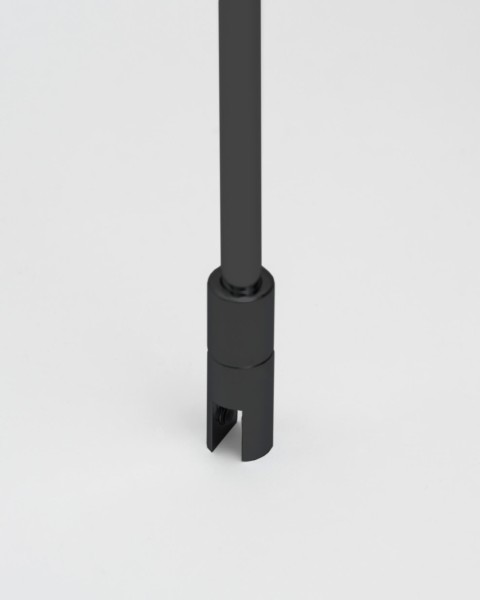 Deckenarmset schwarz matt für 6/8mm Dusche H=75cm