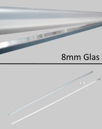 Duschkabinen Schwallleiste für 8mm Glas gerade, chrom, L=112cm