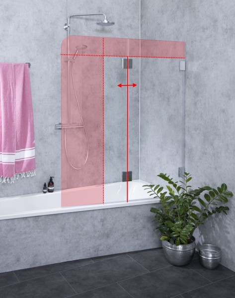 Faltwand Badewanne nach Maß Badewannenaufsatz Glas