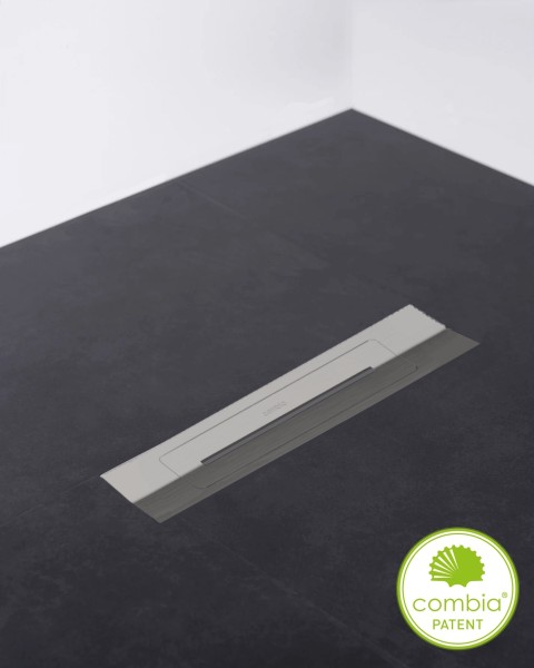 Duschprofil Duschrinne flach, drehbarer Mittenablauf, Länge 30 cm