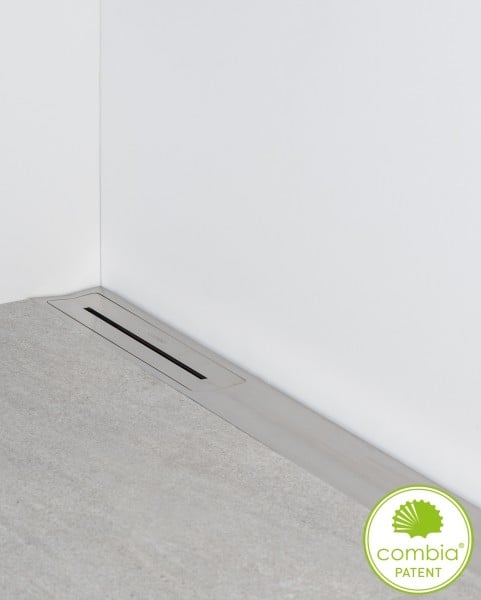Duschprofil Duschrinne nach Maß Länge 30-120 cm, Seitenablauf, Edelstahl gebürstet